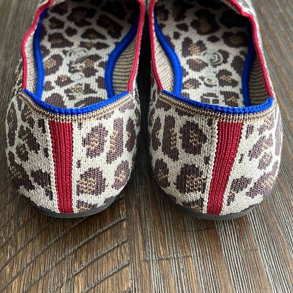 Rothy's Loafer Retired Mocha Spot Animal Leopard Print Round Toe Flat Loafers - Picture 5 of 9